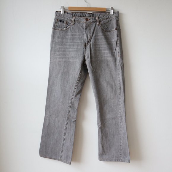 Calvin Klein Grey Bootcut Jeans, Size 33 - Picture 1 of 16